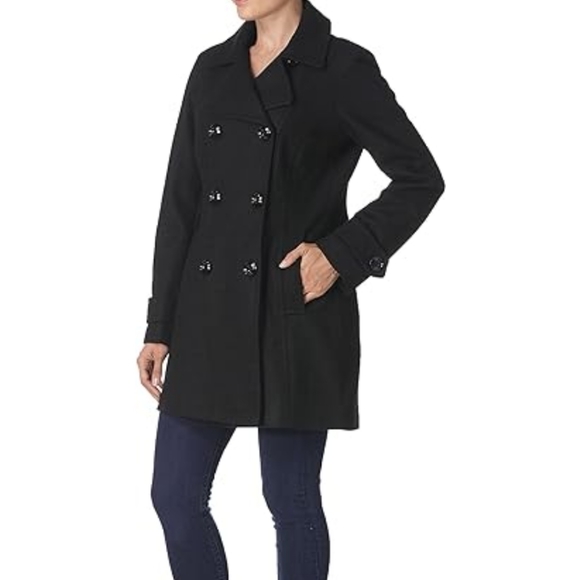 Anne Klein Women's Classic Double Breasted Coat size S New - Picture 9 of 10
